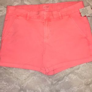Kids coral jean shorts (never worn)
